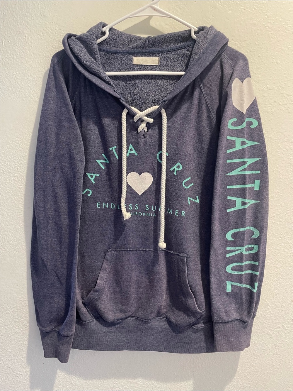 🌊Ocean Drive Santa Cruz Endless Summer Lace Up Hoodie XL 🏄‍♀️ 🩵